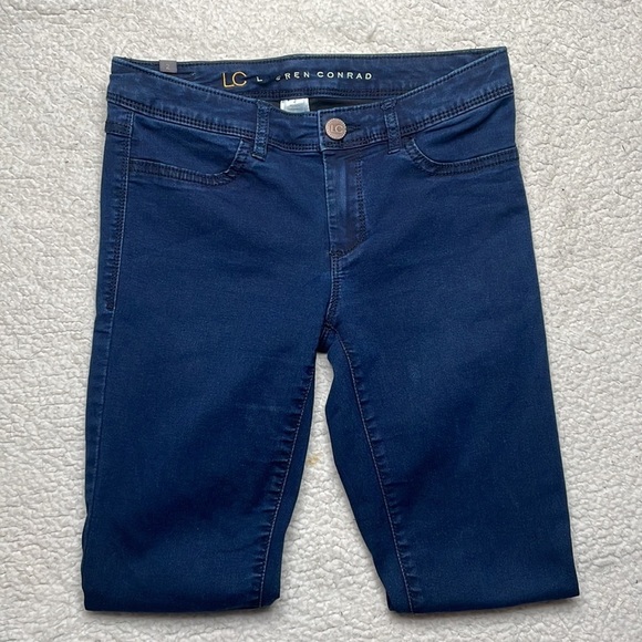 LC Lauren Conrad Denim Dark Jeans Strech Comfy Size 2 Skinny - Picture 3 of 9